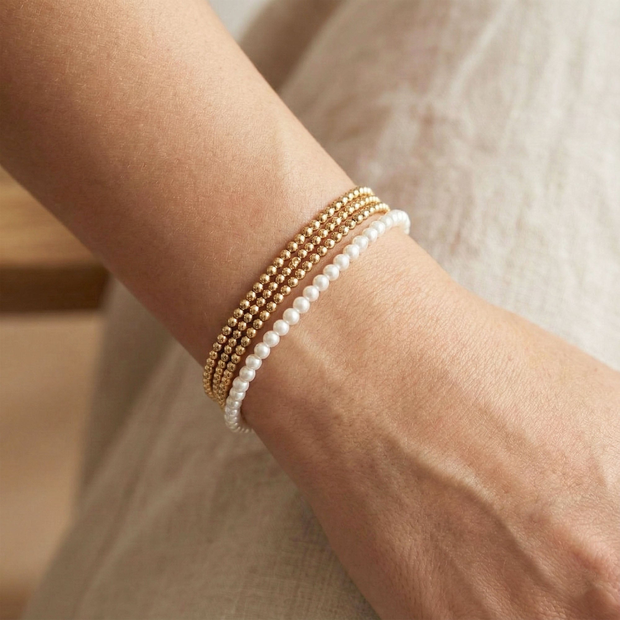 5mm Pearl Bead Bracelet